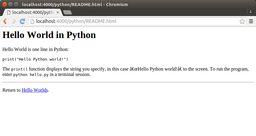 Python README.html